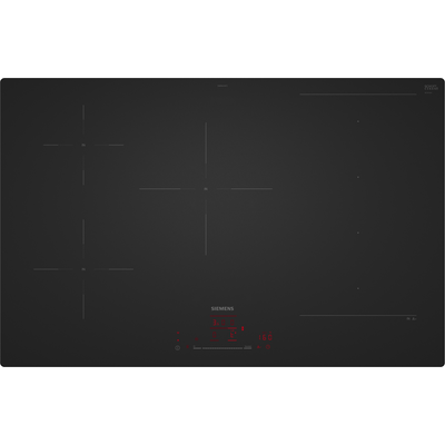 SIEMENS Induktions-Kochfeld "EX81AHVC1E", schwarz (mattschwarz), B:80,2cm H:5,1cm T:52,2cm, Kochfelder, Mattes varioInduktion Kochfeld für mehr Flexibilität beim Kochen.