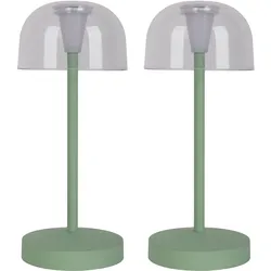 Näve 2er-Set Akku-/Tischleuchte "GOMBA" H: 18,5cm mint