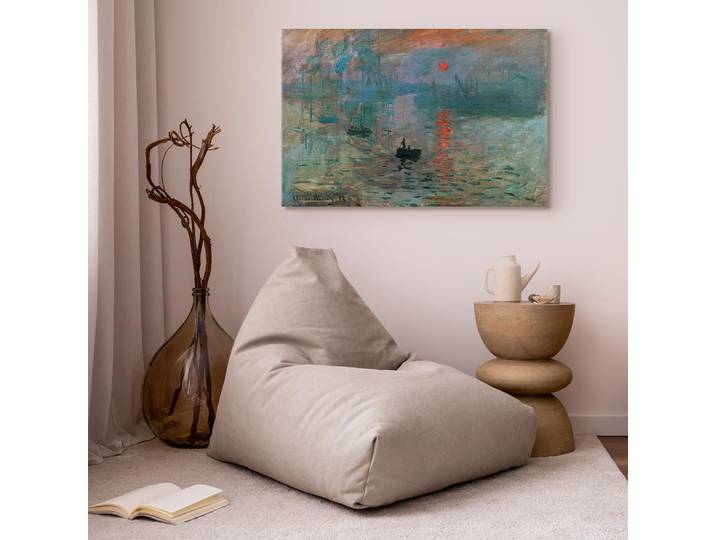 Toile Impression Sunrise Feutre Gris/Gris 120 x 80cm