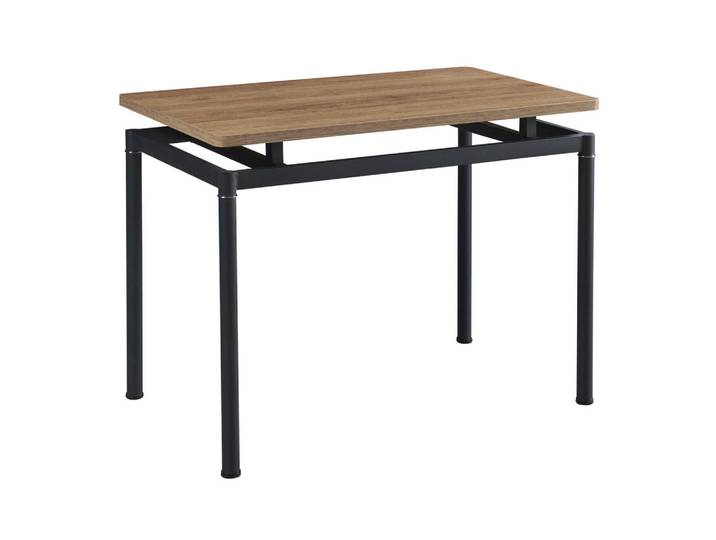 [en.casa] Esstisch Hemnes, Eichefarben, Metall, Rechteckig, 100x75x60 cm, Esszimmer, Esstische