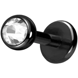 Titan Labret mit Push Fit KRISTALL