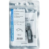 ESSENTIAL Mini USB-B Port Lock (UL04), Einsteckschloss Farbcode Grau, 10 Stück