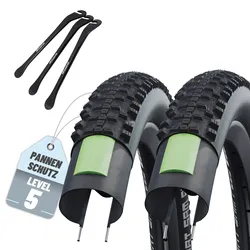 2x Schwalbe Smart Sam Plus Fahrradreifen 26 x 2,10 Zoll 54-559 + Reifenheber