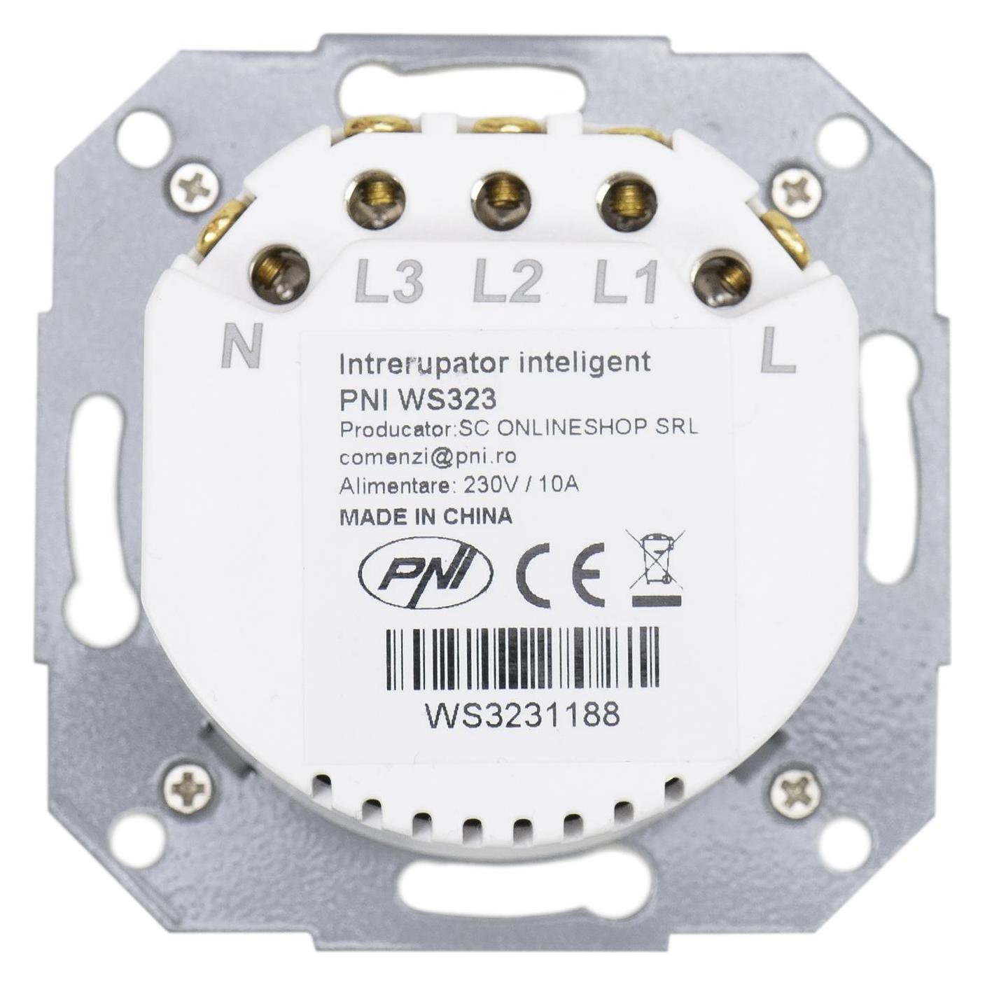 PNI SmartHome WS323 Dreifach-Smart-Schalter zur Internet-Lichtsteuerung, kompatibel mit der TuyaSmar (43698624)