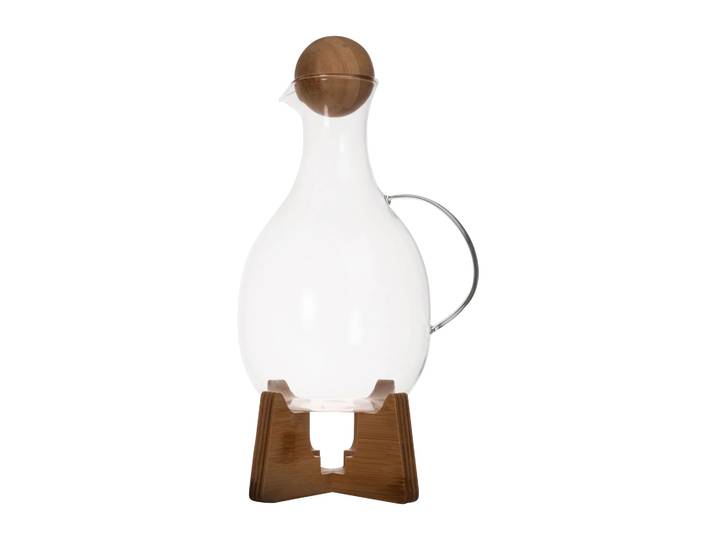 Sagaform Pichet pour vin chaud avec réchaud Nature 1,8 l Transparent-marron