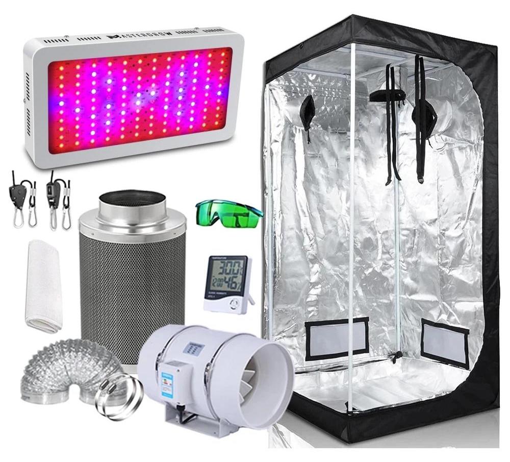 Wachszelt, Hydrokultursystem, Lüfter, Zeltsets A-c, 100x100x200cm Kit