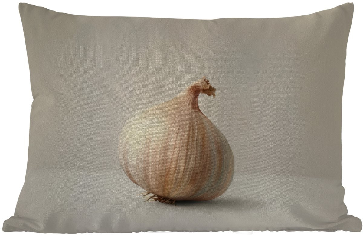 PillowMonkey Buitenkussens Knoflook Natuurlijk Beige 50x30 cm