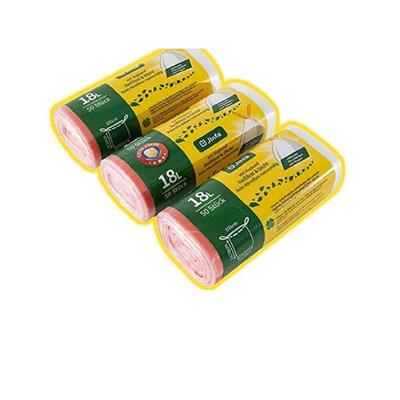 H&D Manufaktur Jinfa 150 Müllbeutel mit Zugband | transparent | 49x58 cm | für Jinfa Metalltonne 18 L