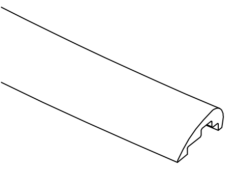 HSK Duschkabinenbau KG HSK Ersatzteile gebogen Wasserleiste Radius 550 mm, für Gleittür Runddusche, E100051-9-550-04 E100051-9-550-04