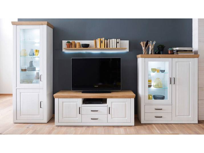 Wohnwand BRIXEN 369x210x52 cm 4-teilig, Nachbildung Pinie...