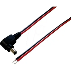 HSW AK 21 - Adapterkabel, gewinkelt, 2000 mm, DC-Stecker auf freies Ende