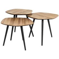 Zuiver 3-Satz-Beistelltisch Cuties Holz Braun Teak