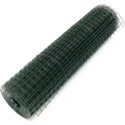 Wiltec, Gartenzaun, Maschendrahtzaun 10m 100cm 0,9mm 19x19mm Stahl Drahtgitter Volierendraht