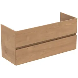 Ideal Standard Eurovit Plus Möbeldoppelwaschtischunterschrank R0266Y8 Hamilton Eiche, 120x44x55cm, 2 Auszüge