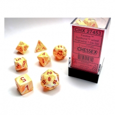 Chessex Würfel - Festive Sunburst/red (7-Würfelset) 292543