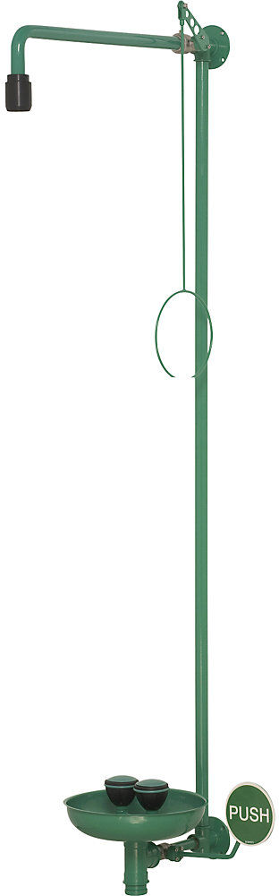 Notduschkombination ClassicLine, Auffangbecken, Sicherheits-Augendusche B-SAFETY