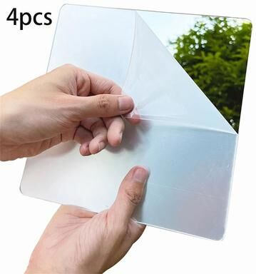 Uplifted Finds Acrylic Square Mirror Wall Sticker Set Acrylic Square Mirror Wall Sticker Set