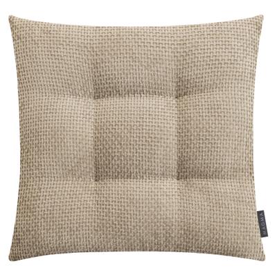 Stuhlkissen MAGMA HEIMTEX "ARLO Stuhlkissen Form 55", taupe, gesteppt unifarben, B:35cm H:5cm L:35cm, Chenille, Faserbällchen (Polyester), Polyester, Dekokissen_Sitzkissen_Kissenhüllen, Stuhlkissen, Komfort trifft Stil: Hochwertiges Stuhlkissen mit...