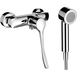 LAUFEN CityPro Liberty Duscharmatur, Aufputz, 1 Verbraucher, inklusive Handbrause und Brauseschlauch, HF500952100694