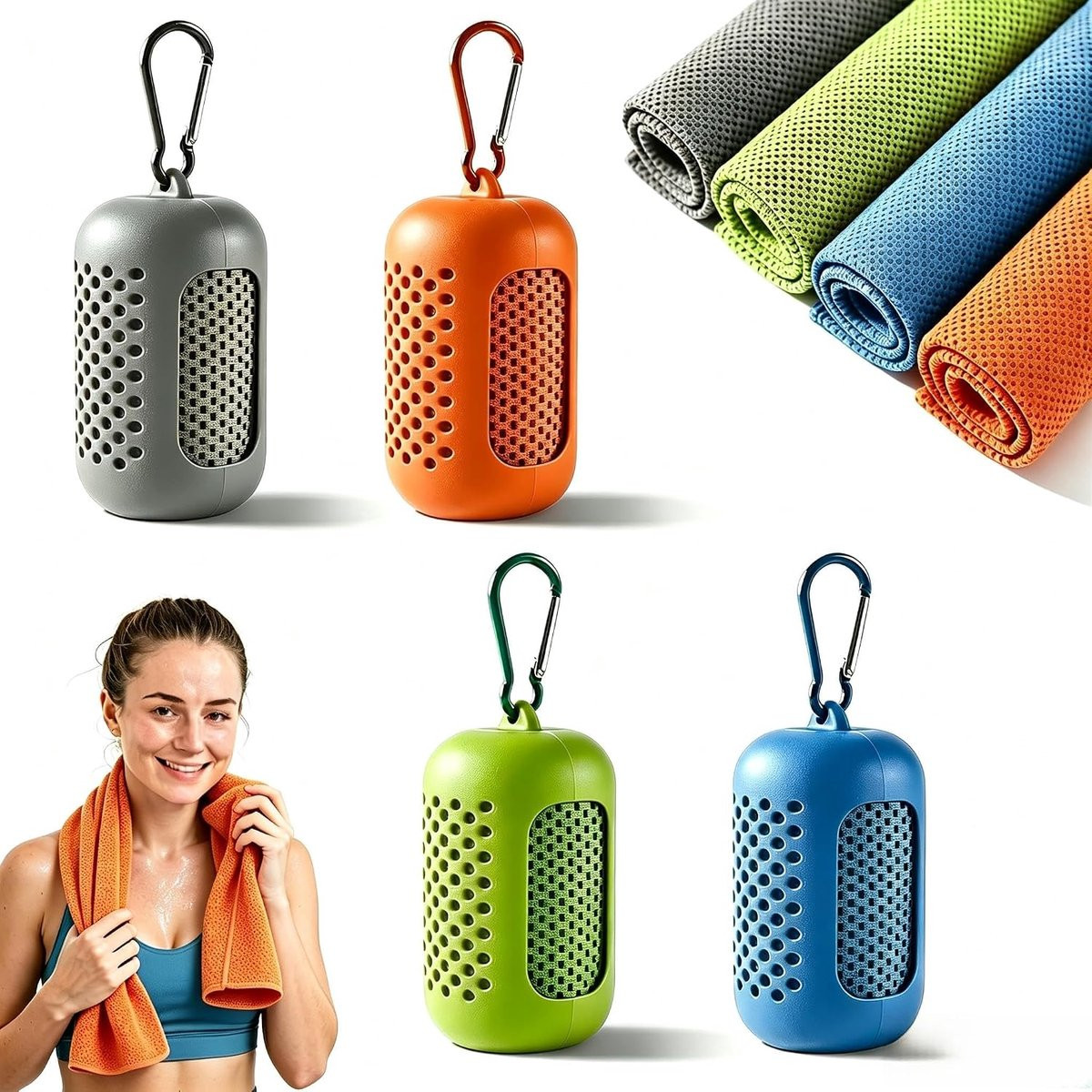 Sneldrogende microvezel handdoek voor sport en yoga, 80 x 50 cm