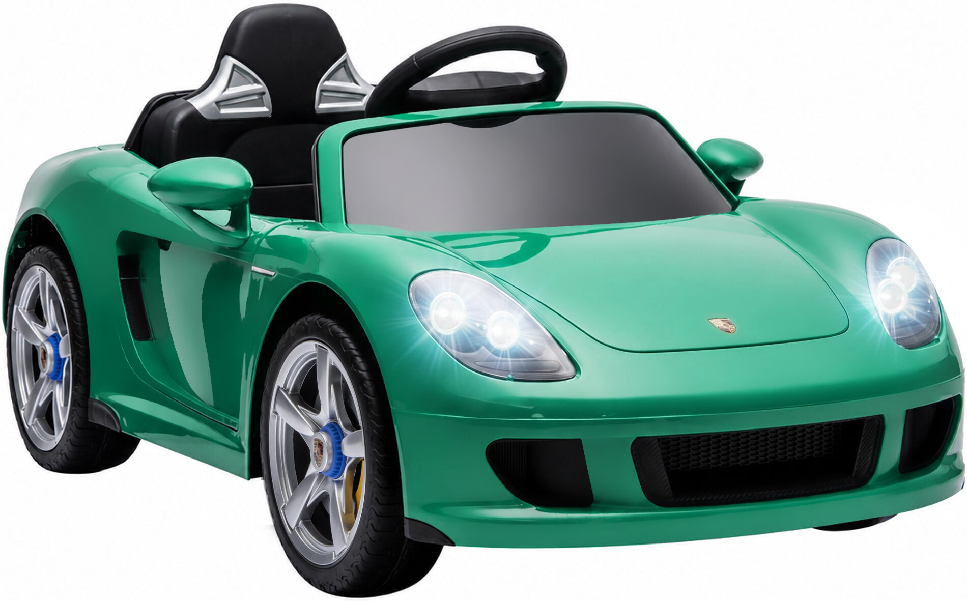 Aiyaplay Auto Elettrica Bambini Porsche Carrera GT 12V Telecomando Verde   Aosom Italy
