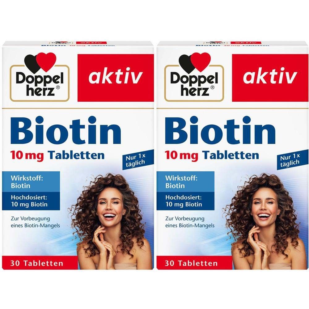 Doppelherz Biotin 10 mg Tabletten 2x 2x30 St