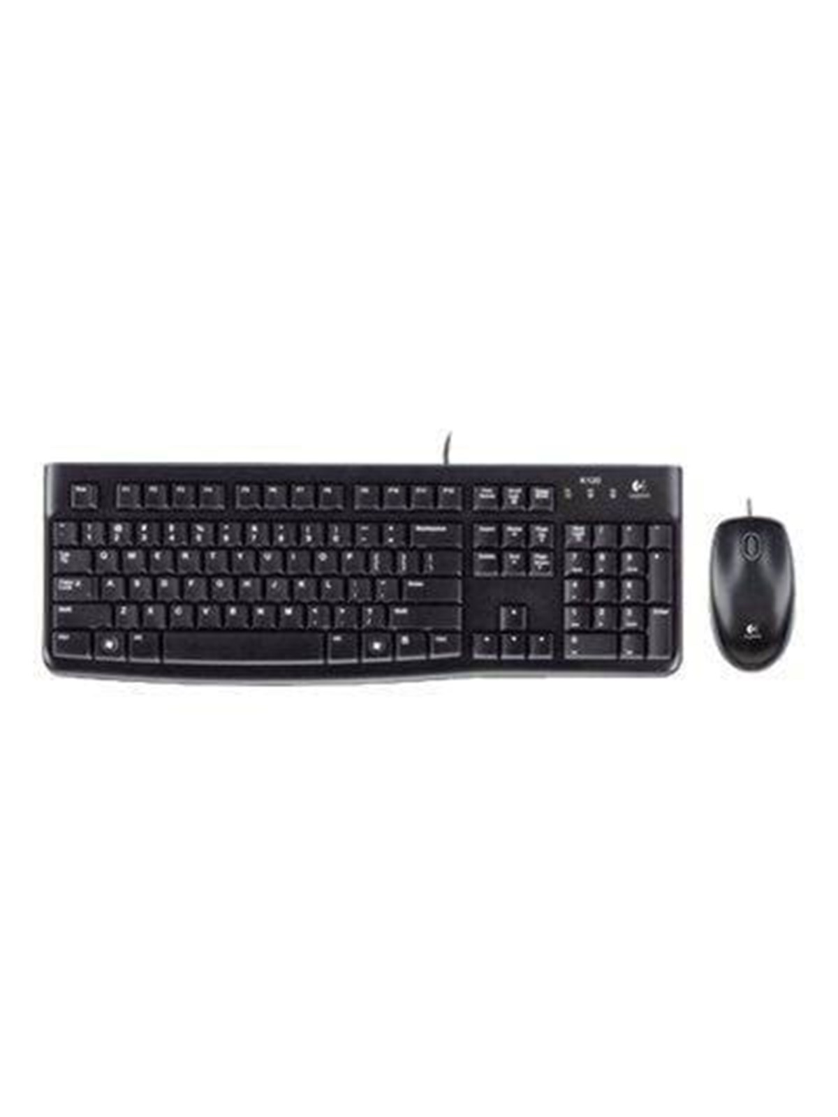 Logitech MK120 Desktop - FR - Tastatur & Maus Set - Französisch - Schwarz