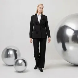 STEFFEN SCHRAUT SELECTION Blazer tiefer Reverskragen Blumenapplikation figurumspielend