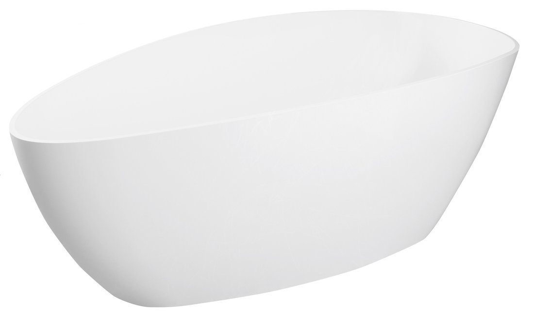 ELIPSIE - Gussmarmor-Badewanne 170x70x62cm, weiß glänzend