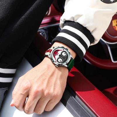 ModernMart Luxury Waterproof Mens Watch Quartz Leather Strap Sports Wristwatch silver