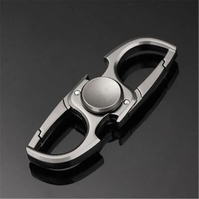 Smart Shopping Spot Fidget Spinner Keychain & Bottle Opener Anti Anxiety Stress Relief Toy For Adults black