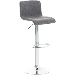 CLP Barhocker Hoover Stoff C   Farbe: hellgrau, Material Gestell: Metall in Chromoptik