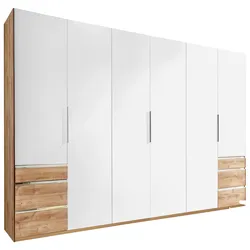Drehtürenschrank Level 36A ca. 300x216x58 cm Weiß/Eiche