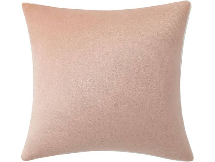 Kissenbezug GOODPRODUCT Sennu , altrosa, B:50cm L:50cm, Polyester, Polyester, Kissenbezüge, Kissenbezug, doppellagig, Kissenhülle, weich, Teddyoptik Rückseite, Kissenbezug