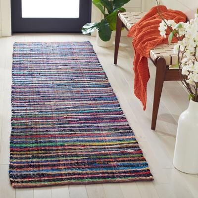 SAFAVIEH Handmade Rag Rug Annalee Stripe Cotton Rug