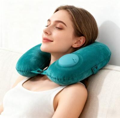 Cozy Casa Charm Inflatable U Shaped Neck Pillow Compact Travel Support For Planes & Trips Inflatable U Shaped Neck Pillow Compact Travel Support For Planes & Trips