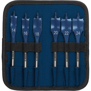 Bosch Flachfräsbohrer Expert Self Cut Speed, 6-teilig, 14-24 mm, Holzbohrer