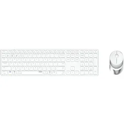 Rapoo 9850M DE-Layout, weiss (DE, Kabellos), Tastatur, Weiss