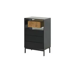 Kommode  Schiava , schwarz , Maße (cm): B: 60 H: 95 T: 40.0