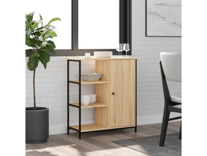 HEFZGDB Klassisches Sideboard mit Stauraum in Sonoma-Eiche aus Holzwerkstoff für Zuhause dekorativ und praktisch, Sideboard mit verstellbaren Beinen und robuster Oberplatte für optimale