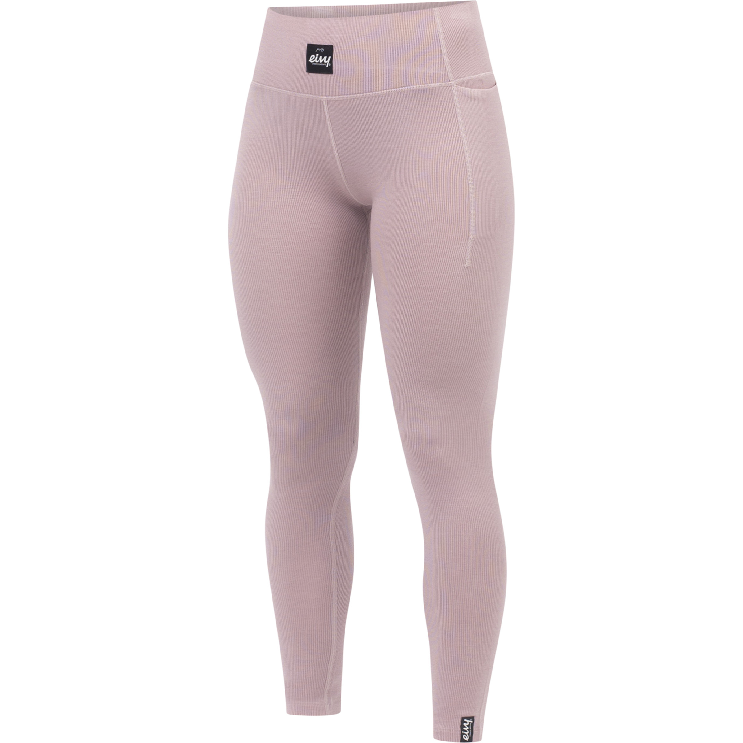 Eivy Pocket Wool Rib Tights Damen Lange Unterhose rosa Größe S Trekking Hautfreundlich Merinowolle