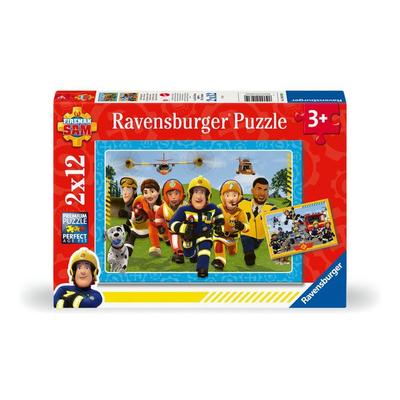 Kinderpuzzle 2x12 Teile - Feuerwehrmann Sam - Die Rettung naht