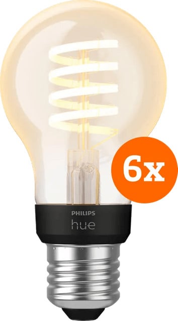 Philips Hue Filament White Ambiance LED Standaard 6-pack