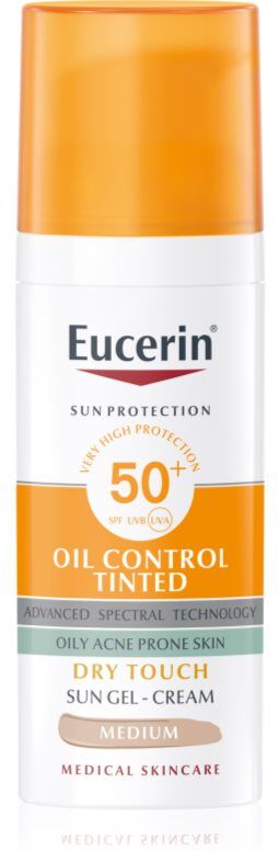 Eucerin Sun Oil Control Tinted Sonnencreme-Gel SPF 50+ Farbton Medium 50 ml