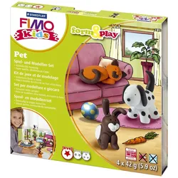 FIMO 8034 02 LY Modellier-Set FIMO kids form & play "Haustier"
