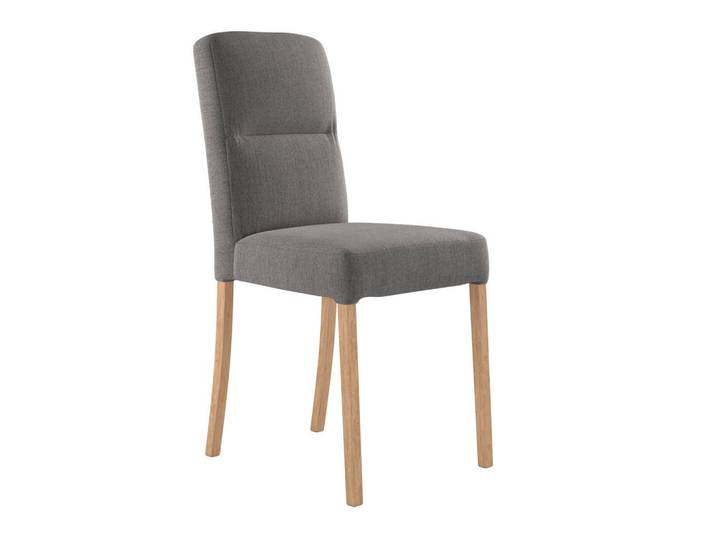 Vierfußstuhl Emma II Webstoff grau, B: 43 cm