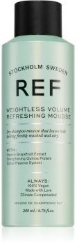 REF Weightless Volume reshing Mousse champô seco espumoso para dar volume 200 ml. Weightless Volume reshing Mousse