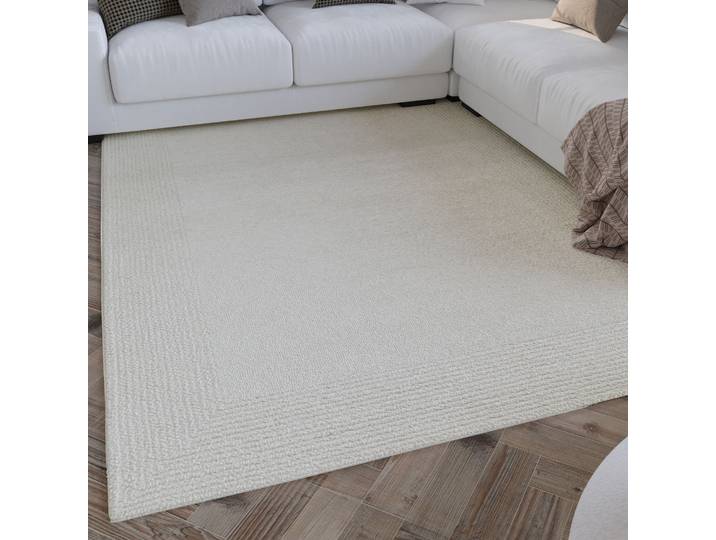 Wollteppich WECON HOME Hamptons TWENTYONE , beige (creme weiß), B:70cm H:15mm L:140cm, Schurwolle, Teppiche, Wollteppich, Läufer, Schurwolle, Kurzflor, Wohnzimmer, Schlafzimmer, Bordüre