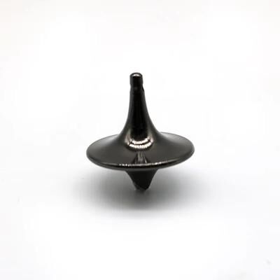Inspired Finds Metal Gyro Hand Spinning Top Toy For Stress Relief And Play black