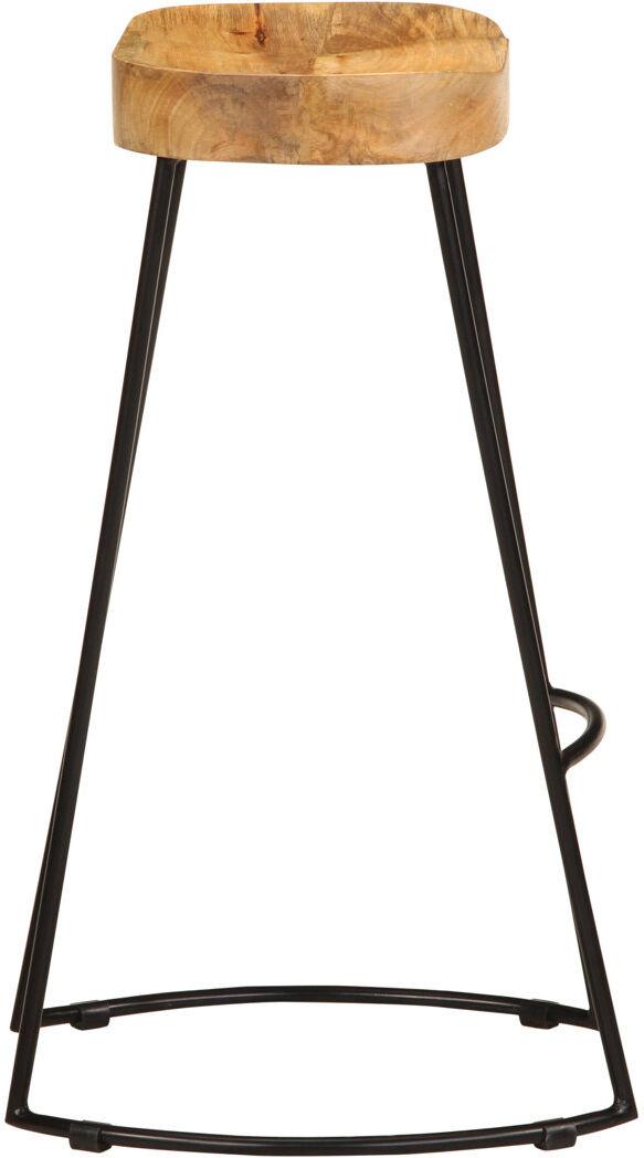 Rio Bar Stools Solid Mango Wood Brown 76cm H X 41cm W X 44cm D